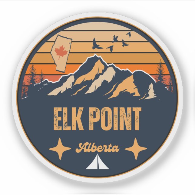 Pegatina Elk Point, Alberta (Anverso)