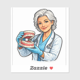Pegatina ella arregla sonrisas regalo dentista