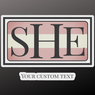 Pegatina Ella se pronuncia género transmujer