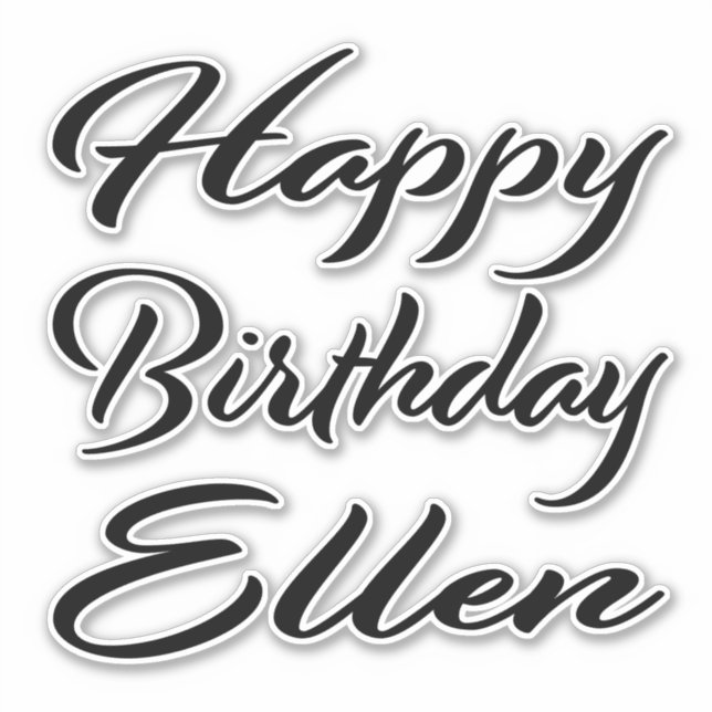 Pegatina Ellen Name Vorname black Sticker Geburtstag (Anverso)