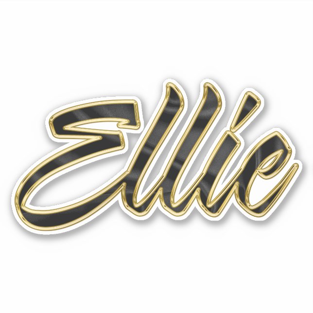Pegatina Ellie black gold Lettering Aufkleber Sticker (Anverso)