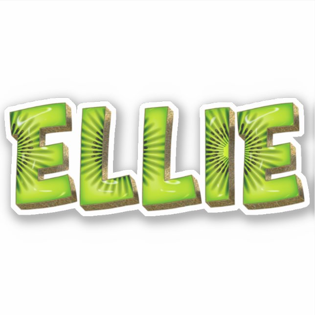 Pegatina Ellie Name Kiwi Design Aufkleber Sticker (Anverso)