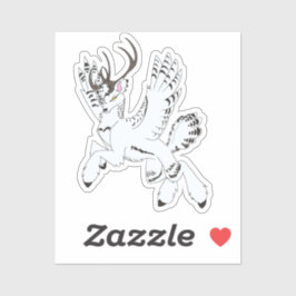 Pegatina Ellis Fantasy Reindeer Custom-Cut Vinyl Sticker