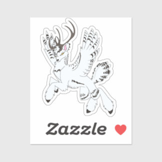 Pegatina Ellis Fantasy Reindeer Custom-Cut Vinyl Sticker