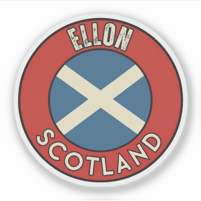 Pegatina Ellon, Escocia (Anverso)