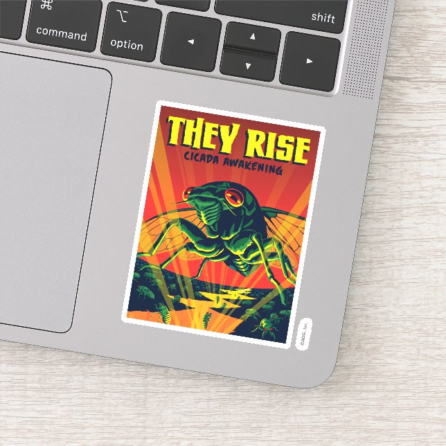 Pegatina Ellos elevan el despertar de la Cicada (Detalle)