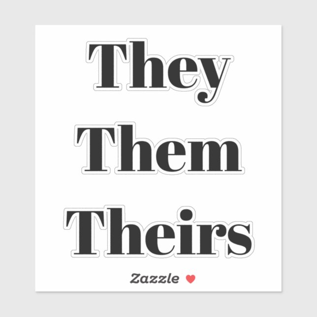 Pegatina Ellos, ellos, los suyos, las cartas negras (Hoja)