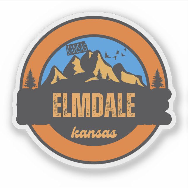 Pegatina Elmdale, Kansas (Anverso)