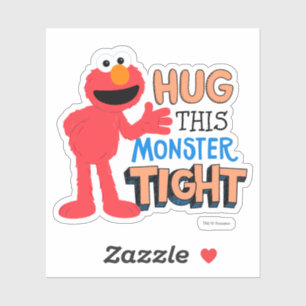 Pegatina Elmo   Abrazarse de este monstruo