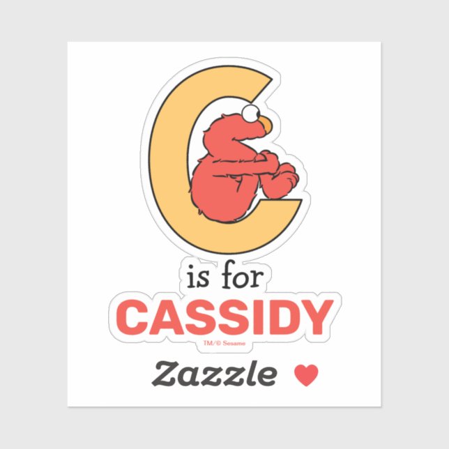 Pegatina Elmo Alphabet | C NARANJA (Hoja)