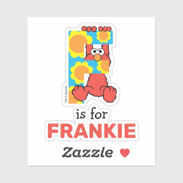 Pegatina Elmo Alphabet | F Flores (Hoja)