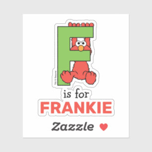Pegatina Elmo Alphabet   F Green