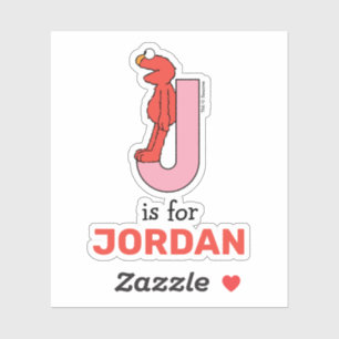 Pegatina Elmo Alphabet J Rosa