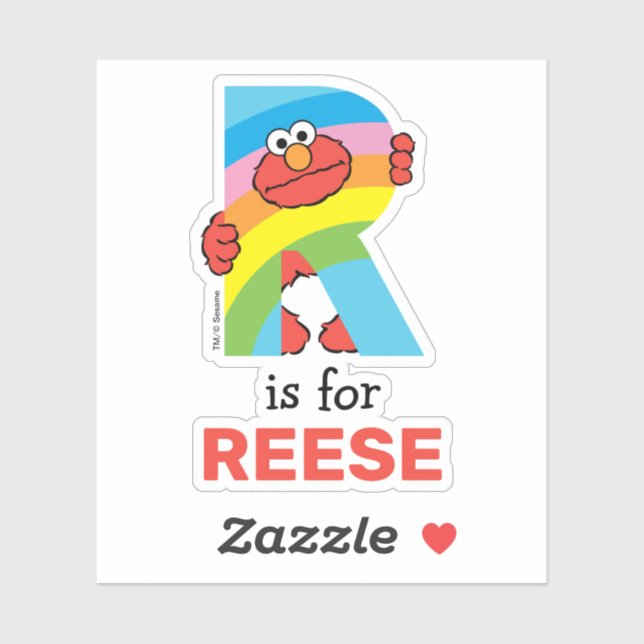 Pegatina Elmo Alphabet | R Arcoiris (Hoja)
