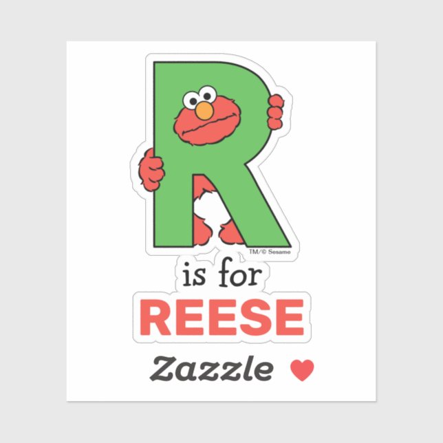 Pegatina Elmo Alphabet | R Green (Hoja)
