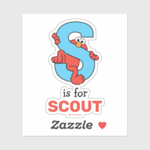 Pegatina Elmo Alphabet   S Azul