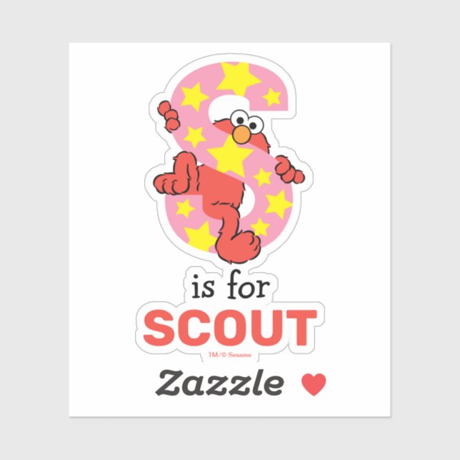 Pegatina Elmo Alphabet | S Star (Hoja)