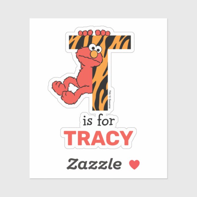Pegatina Elmo Alphabet | T Tigre (Hoja)
