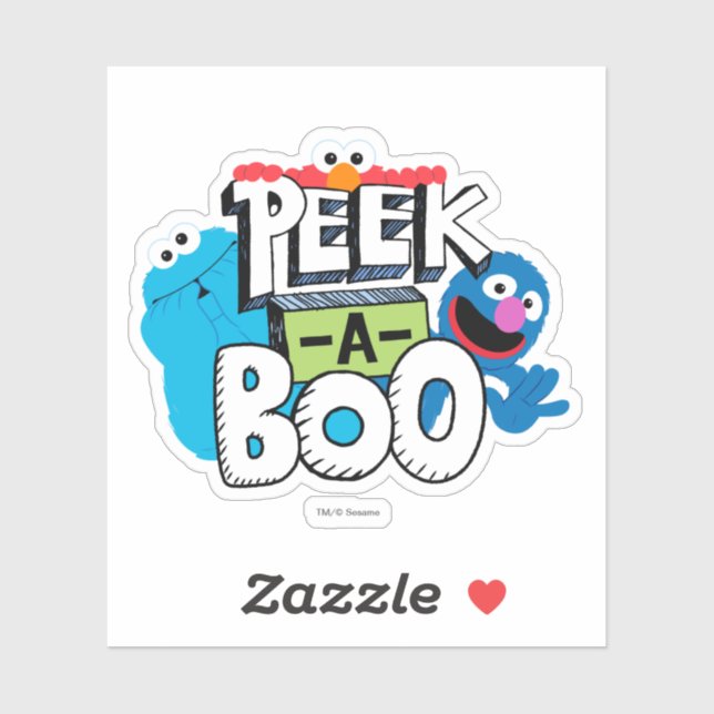 Pegatina Elmo, Cookie & Grover | Peek-a-Boo (Hoja)