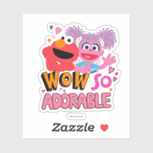 Pegatina Elmo y Abby  Wow tan adorable