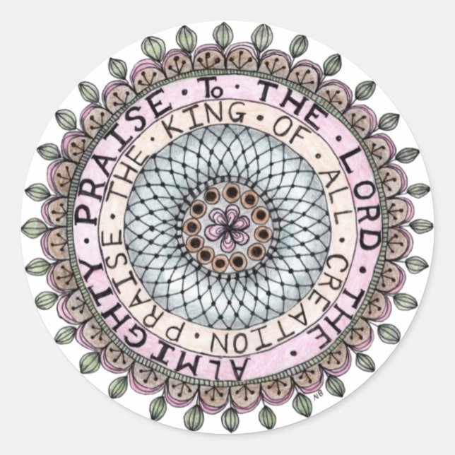 Pegatina Elogia al Señor Medallón (Anverso)