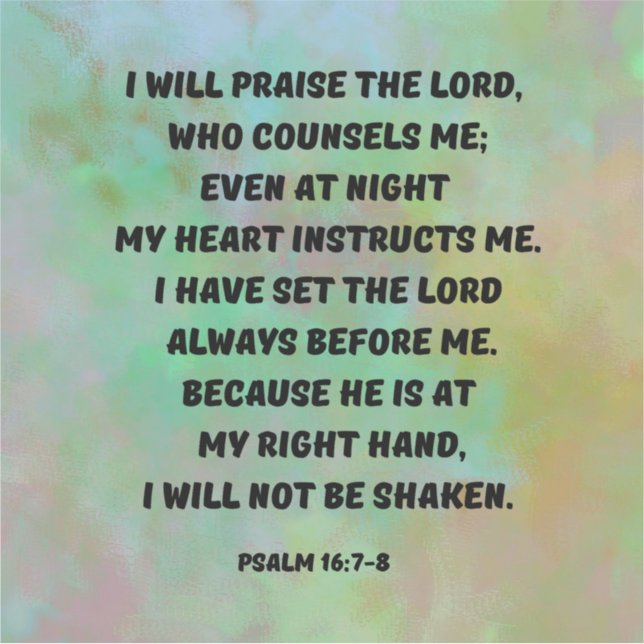 Pegatina Elogiaré El Portátil Lord Bible Verse (Anverso)