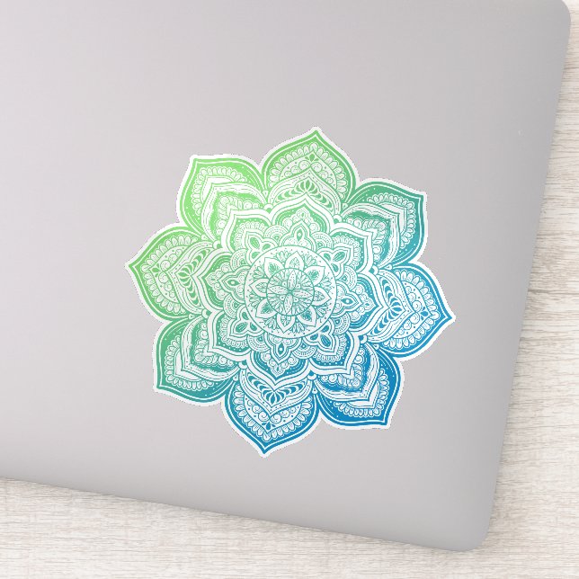 Pegatina Elowyn Mandala Custom-Cut Vinyl Sticker (Detalle)