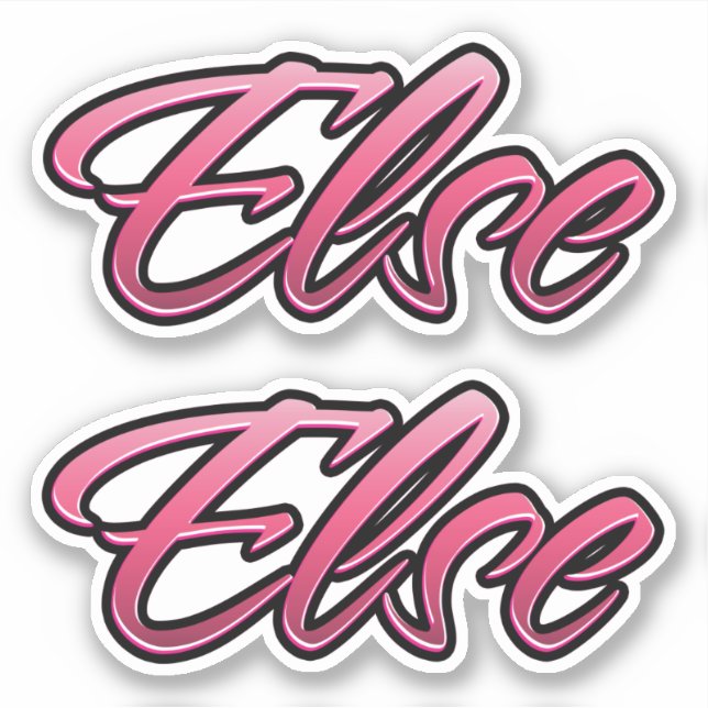 Pegatina Else faded pink Aufkleber Sticker Stickerset (Anverso)