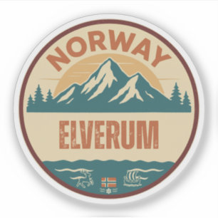 Pegatina Elverum, Noruega Norge