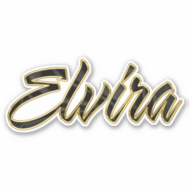 Pegatina Elvira black gold Lettering Aufkleber Sticker (Anverso)