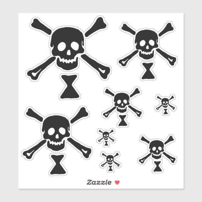Pegatina Emanuel Wynne Pirate Flag Jolly Roger (Hoja)