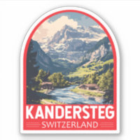 Emblema de arte de viajes de Kandersteg Suiza