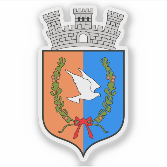 Pegatina Emblema de Gramsh, Albania (Anverso)