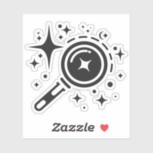 Pegatina Emblema de IA Estrellas brillantes, faro de la era