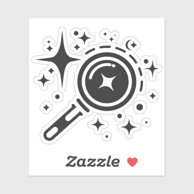 Pegatina emblema de IA Estrellas de Sparkle, faro de la era (Hoja)