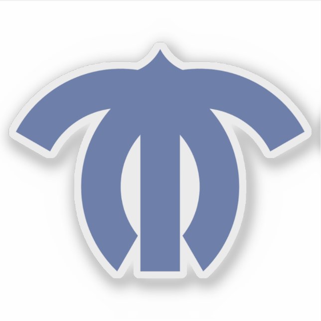 Pegatina Emblema de Ichihara, Chiba, Japón (Anverso)