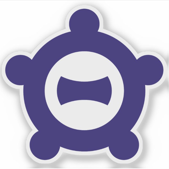 Pegatina Emblema de Ichinomiya, Aichi, Japón (Anverso)