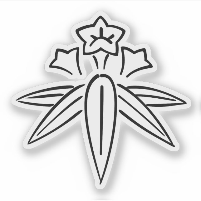 Pegatina Emblema de Kamakura, Kanagawa (Anverso)