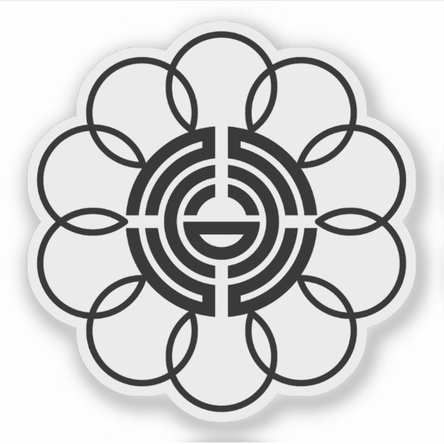 Pegatina Emblema de Koshigaya, Saitama, Japón (Anverso)
