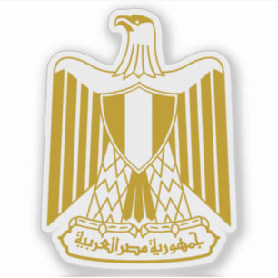 Pegatina Emblema de la bandera de Egipto