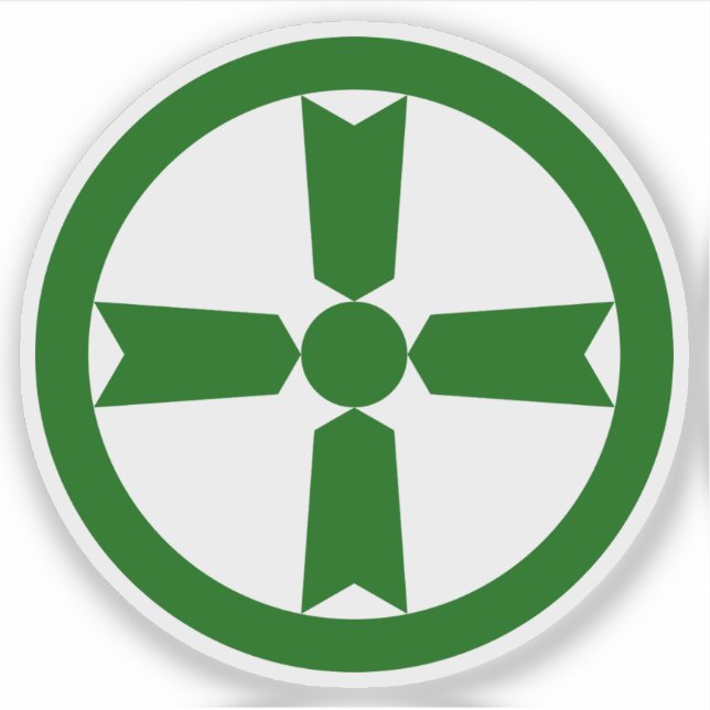 Pegatina Emblema de la ciudad de Akita, Akita, Japón (Anverso)