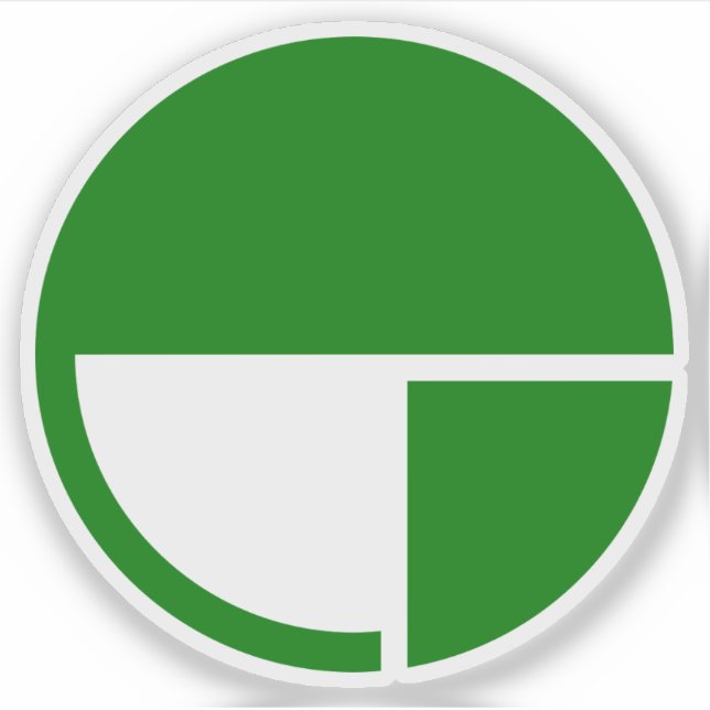 Pegatina Emblema de la ciudad de Nagano, Nagano, Japón (Anverso)