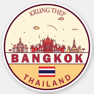 Pegatina Emblema de la línea aérea de Bangkok en Tailandia
