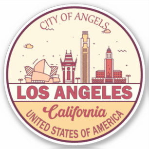 Pegatina Emblema de la línea aérea de California en Los Áng