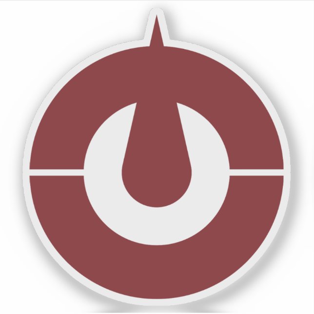 Pegatina Emblema de la prefectura de Kochi (Kōchi), Japón (Anverso)