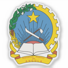 Pegatina emblema de la República Popular de Angola (1975-19
