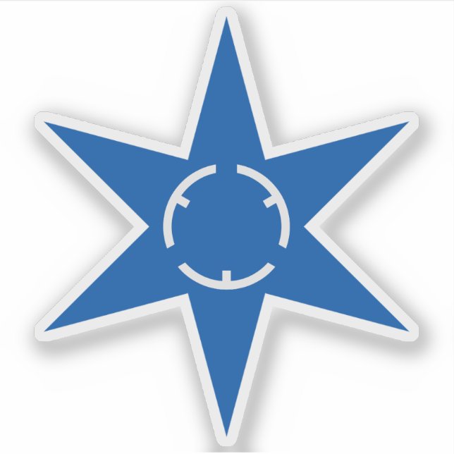 Pegatina Emblema de Mito, Ibaraki, Japón (Anverso)