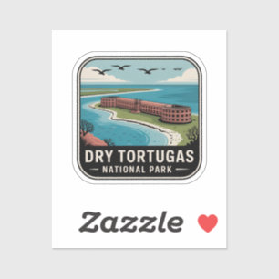 Pegatina Emblema de viaje al Parque Nacional Dry Tortugas