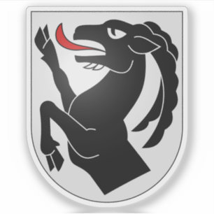 Pegatina Emblema del distrito de Interlaken-Oberhasli, Suiz