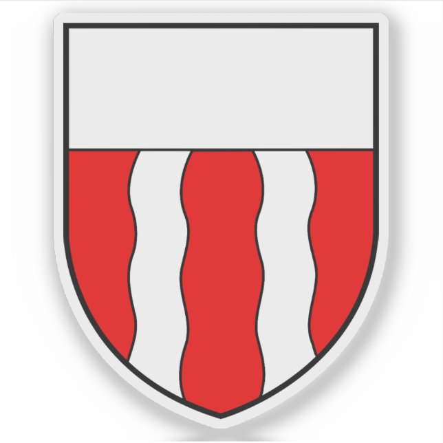 Pegatina Emblema del distrito de Lausannois occidental, Sui (Anverso)